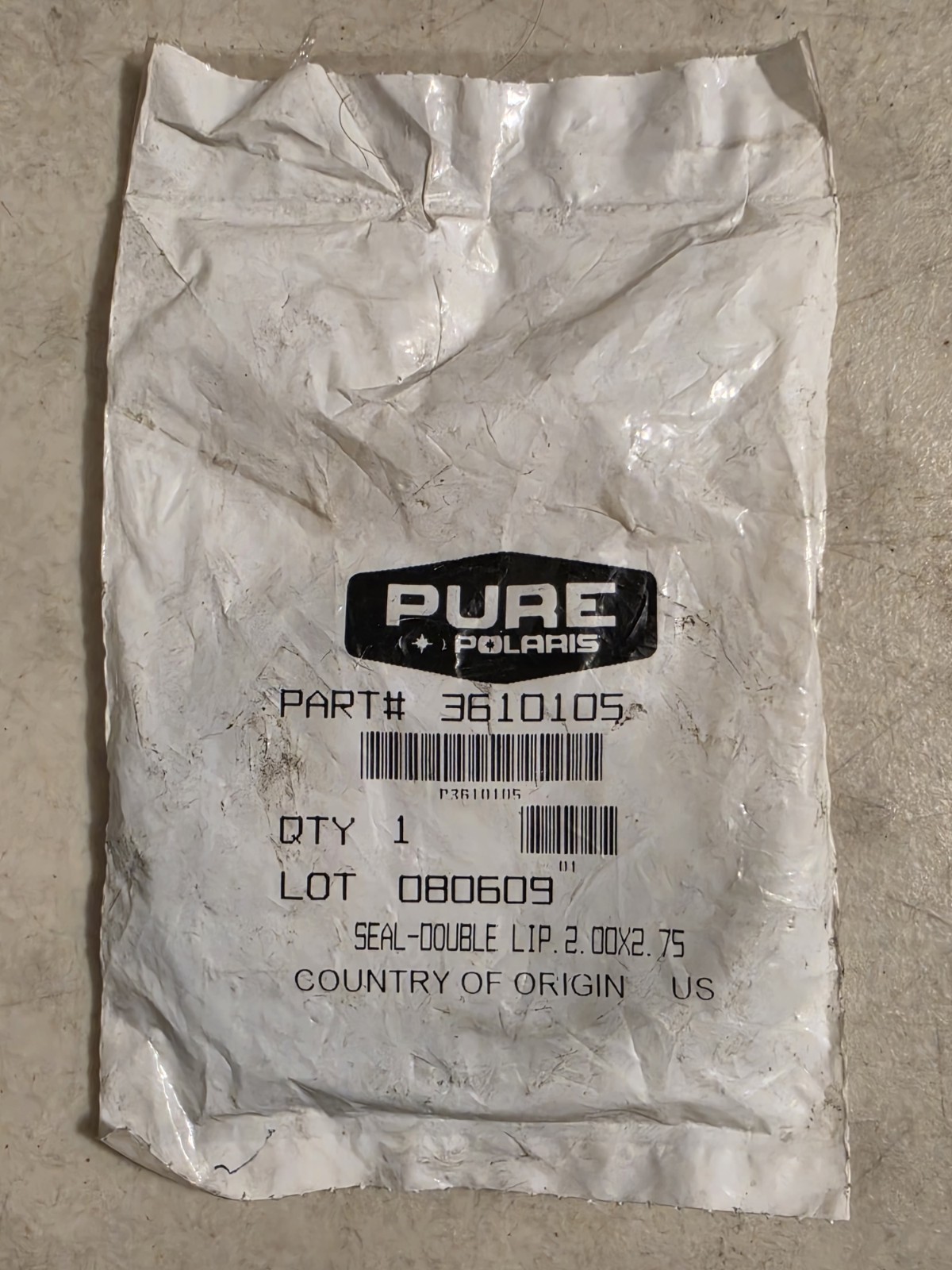 NEW OEM Polaris Double Lip Seal 2.00 x 2.75 3610105 NEW OEM Polaris Double Lip Seal 2.00 x 2.75 3610105