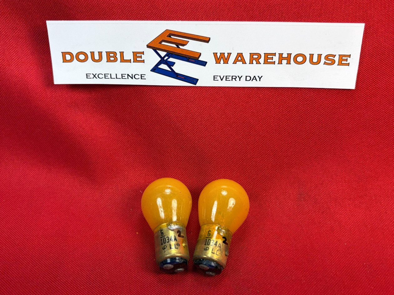 NOS Vintage Westinghouse 1034 Amber Mini Bulb 12 Volt #2 LOT OF TWO (2)