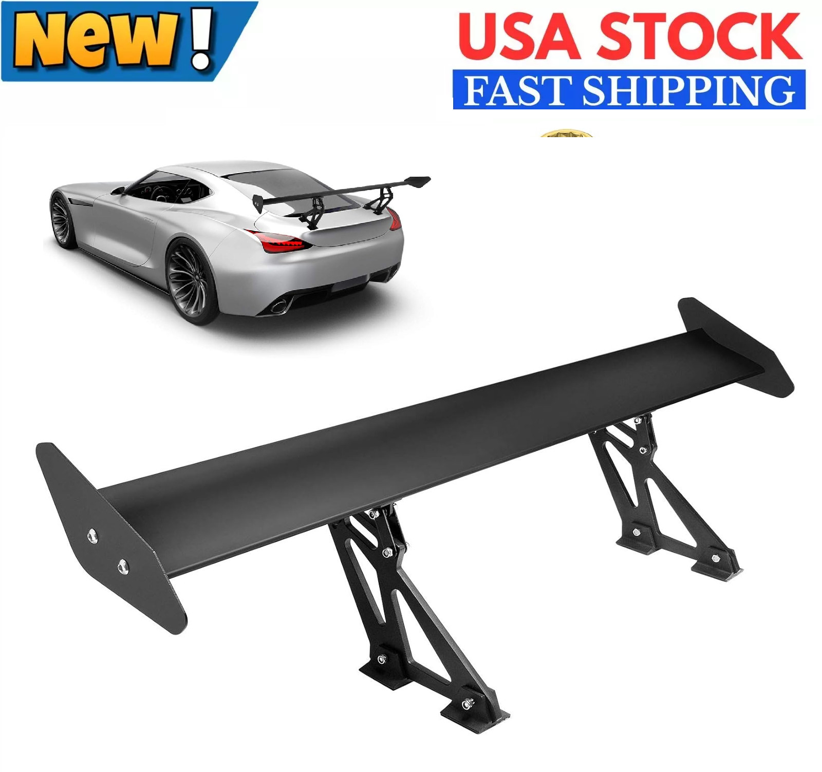 Alerón De Carreras Alerón Trasero GT Aluminio Ajustable Con Escotilla Universal