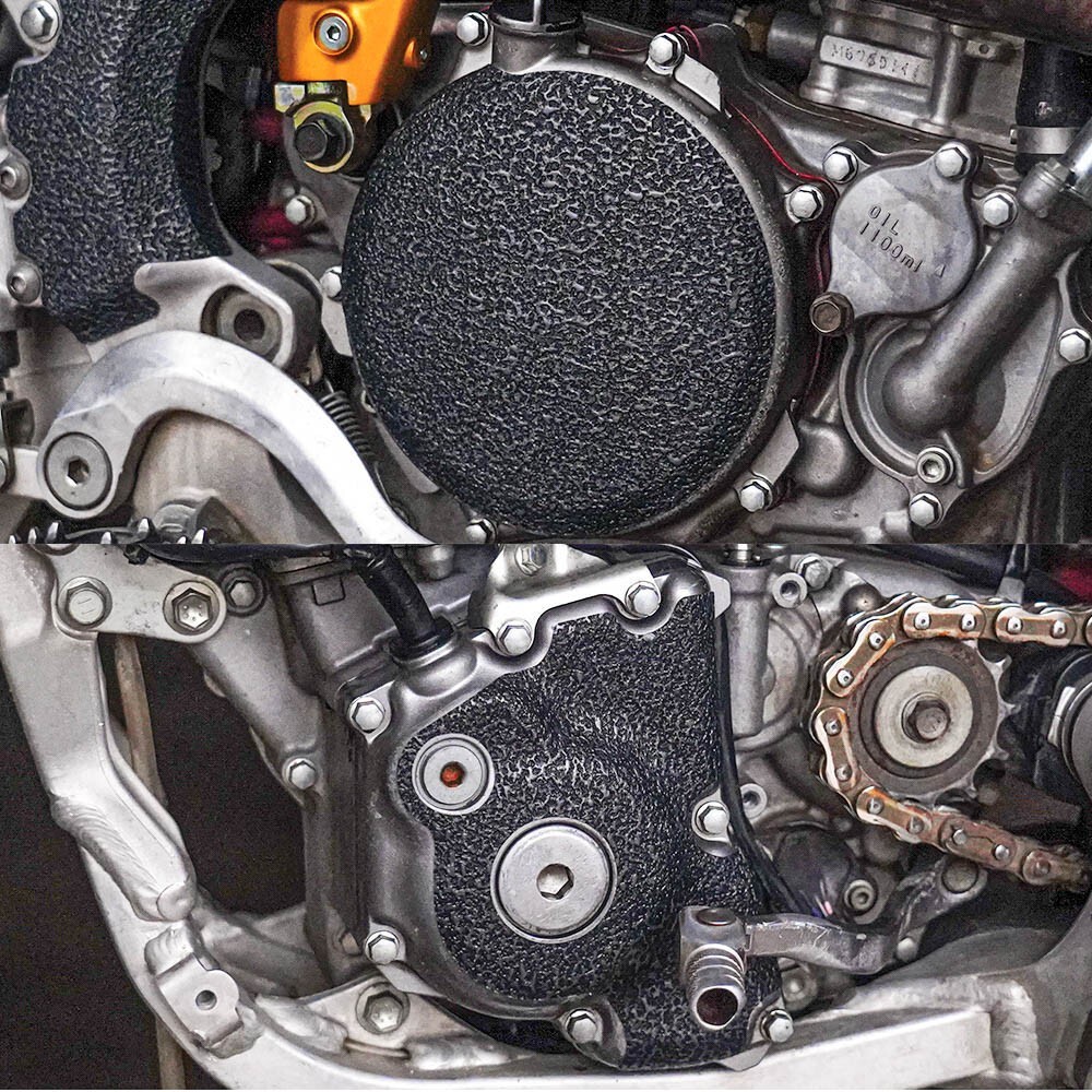 Black Engine Guards For 2010-2025 Suzuki RMZ250 Cover Grip Clutch RMZ 250