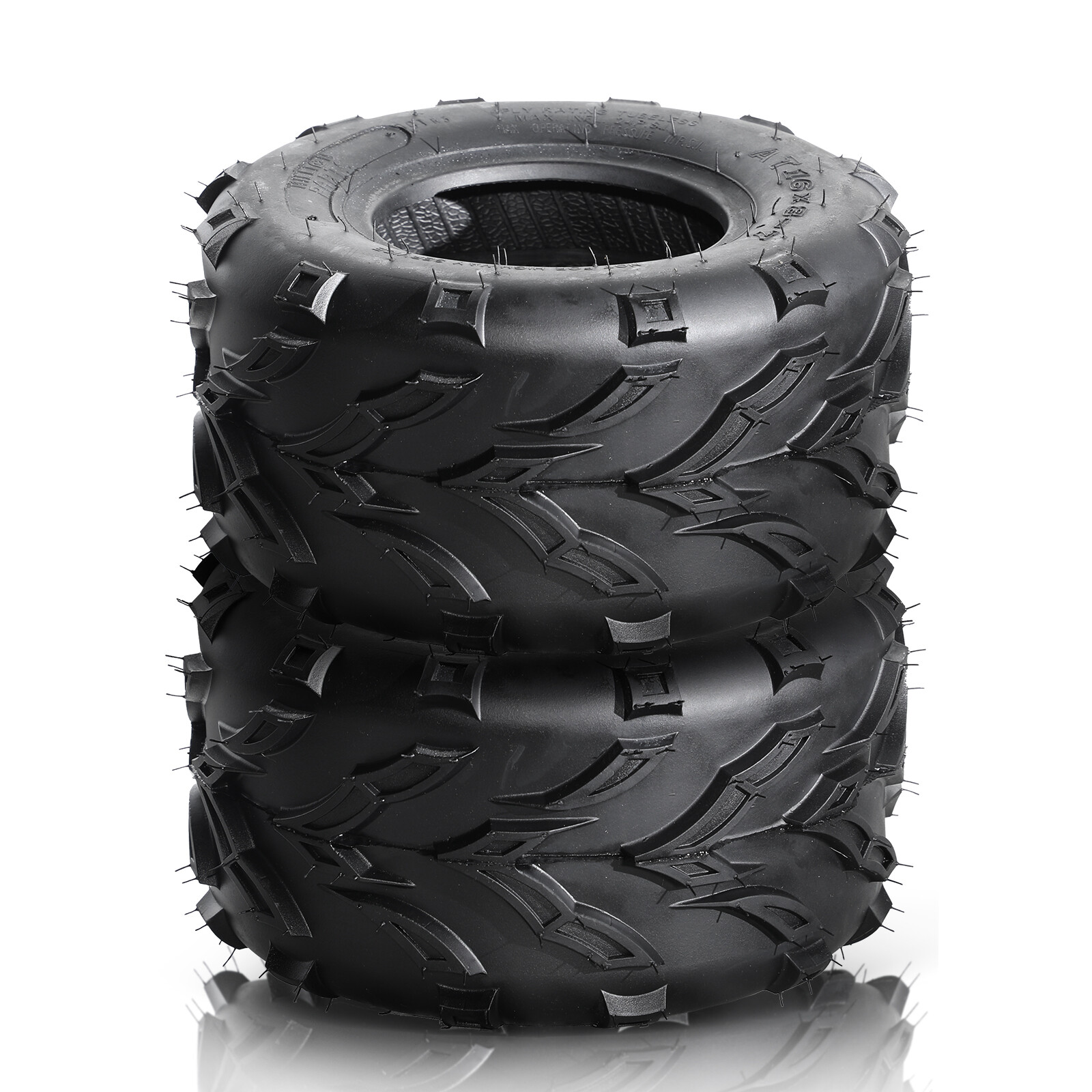 Set of 2 16x8-7 Sport ATV Tires Front Left and Right 4 Ply 16x8x7 Tubeless
