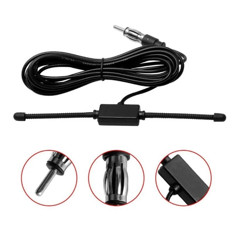 Car Interior Hidden Amplified Antenna Electronic Stereo AM/FM Radio Universal