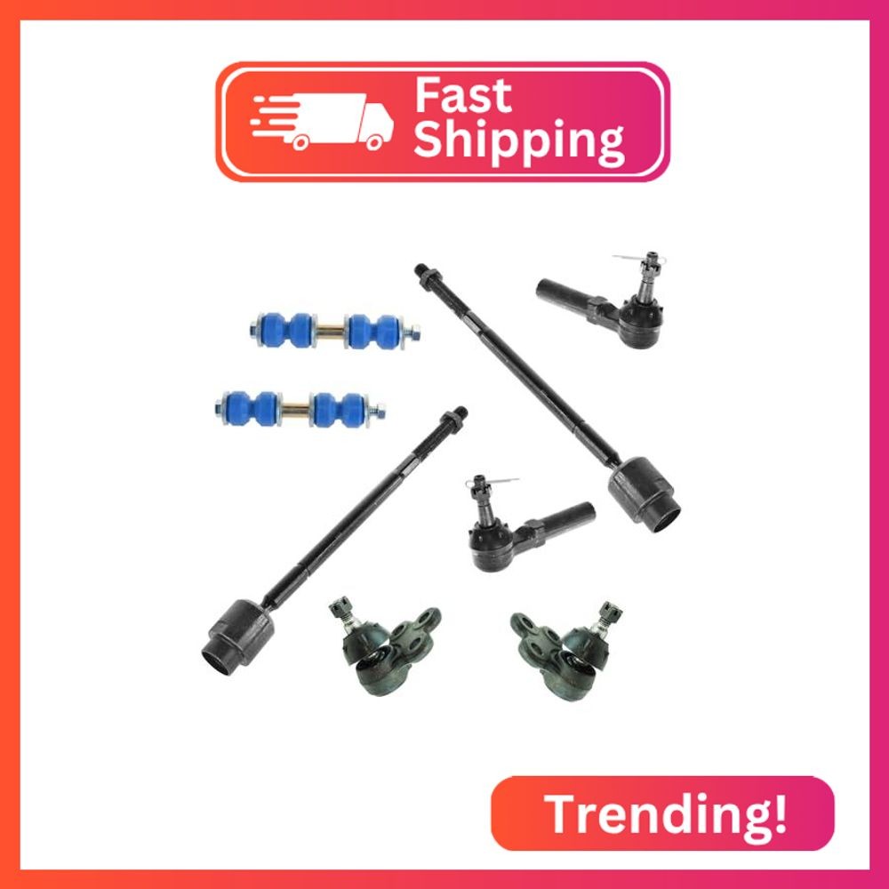TRQ Front Steering & Suspension Kit Ball Joint Sway Bar Stabilizer Link Tie
