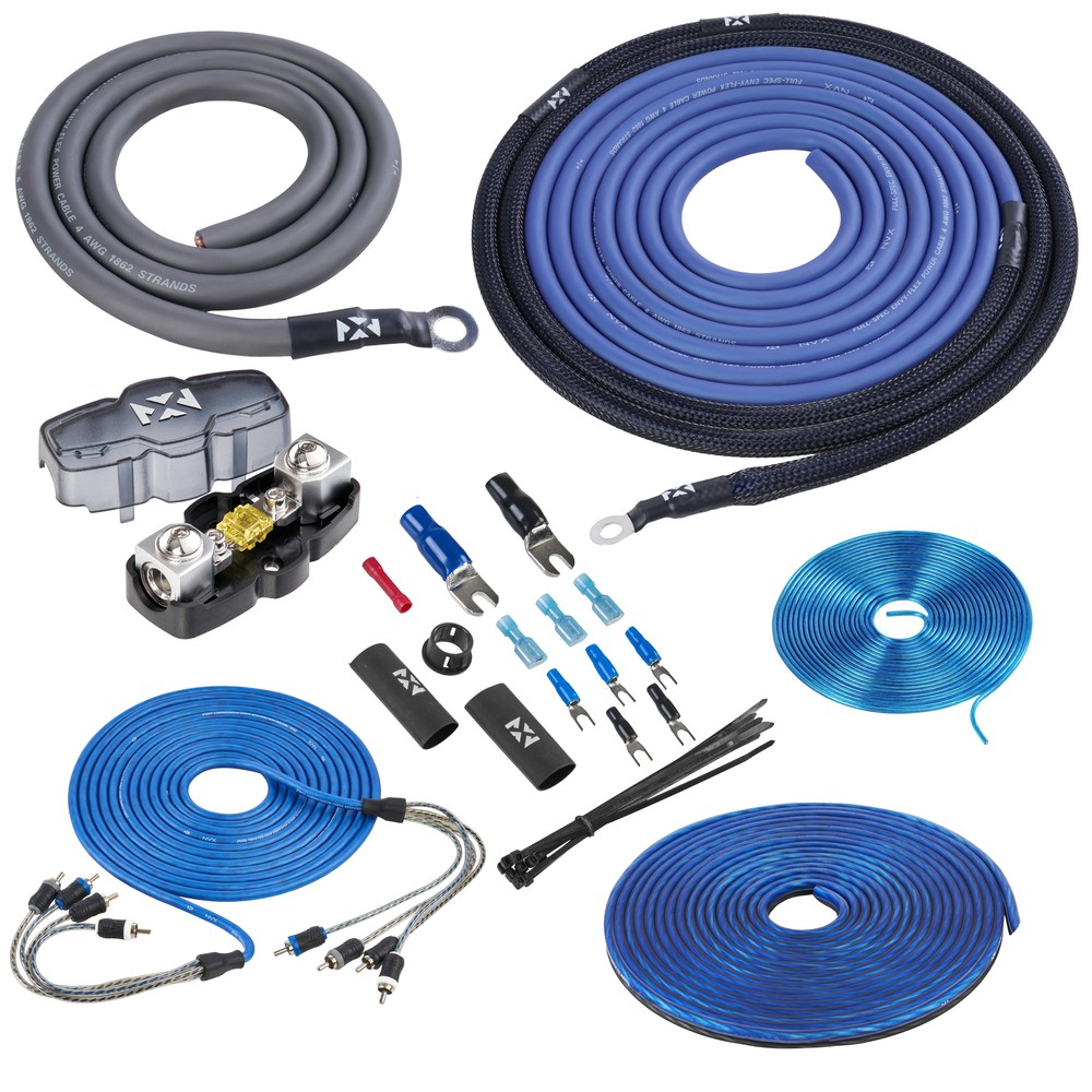 NVX NKIT44 4 Gauge CCA 4-Channel Complete Amp Wiring Kit