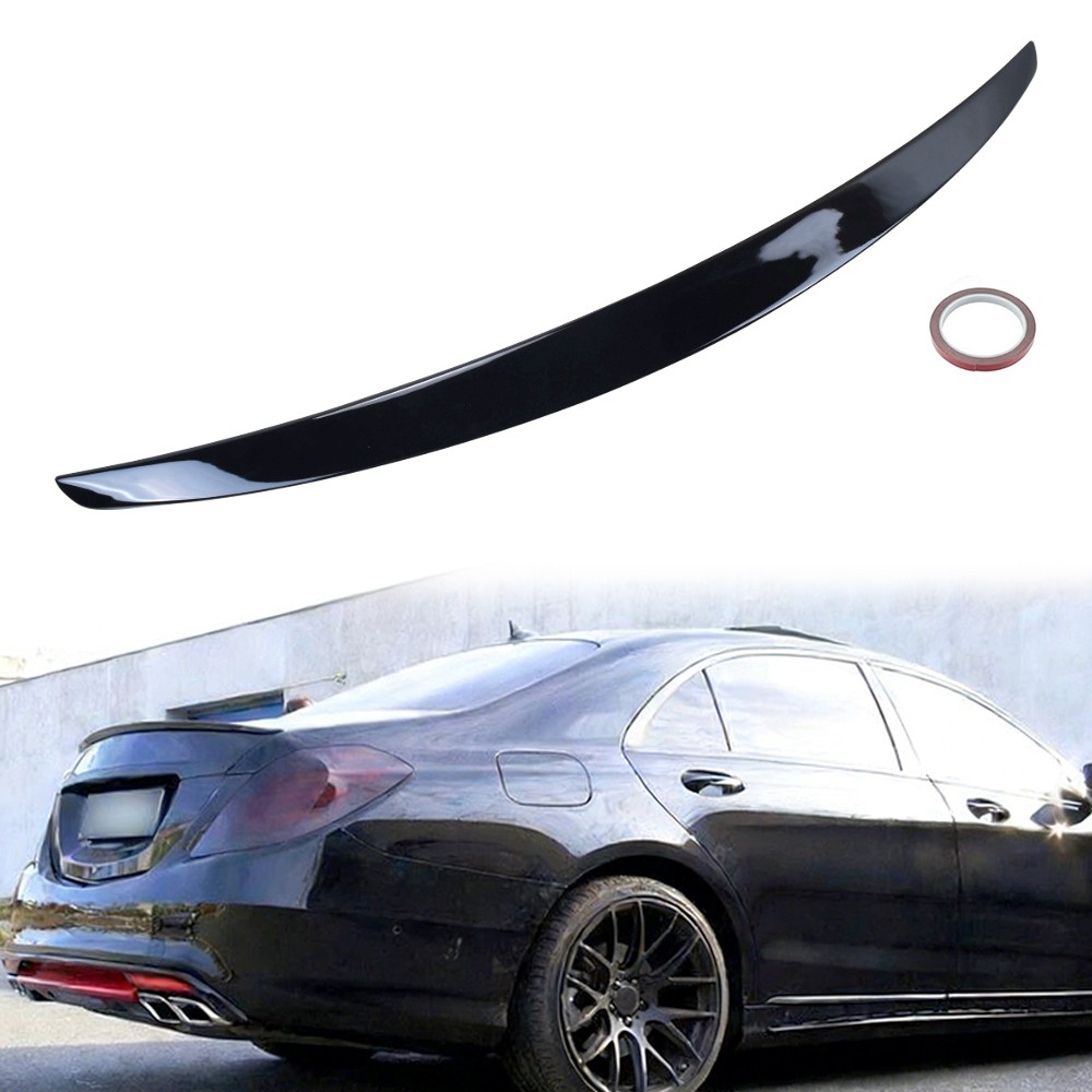 For 14-20 Mercedes Benz W222 S Class Sedan Rear Trunk Spoiler Wing Glossy Black