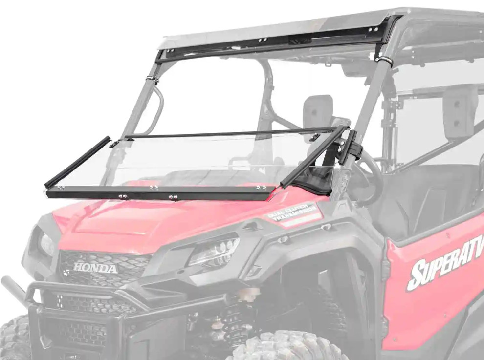 SuperATV Scratch Resistant 3-in-1 Windshield for Honda Pioneer 1000 / 1000-5