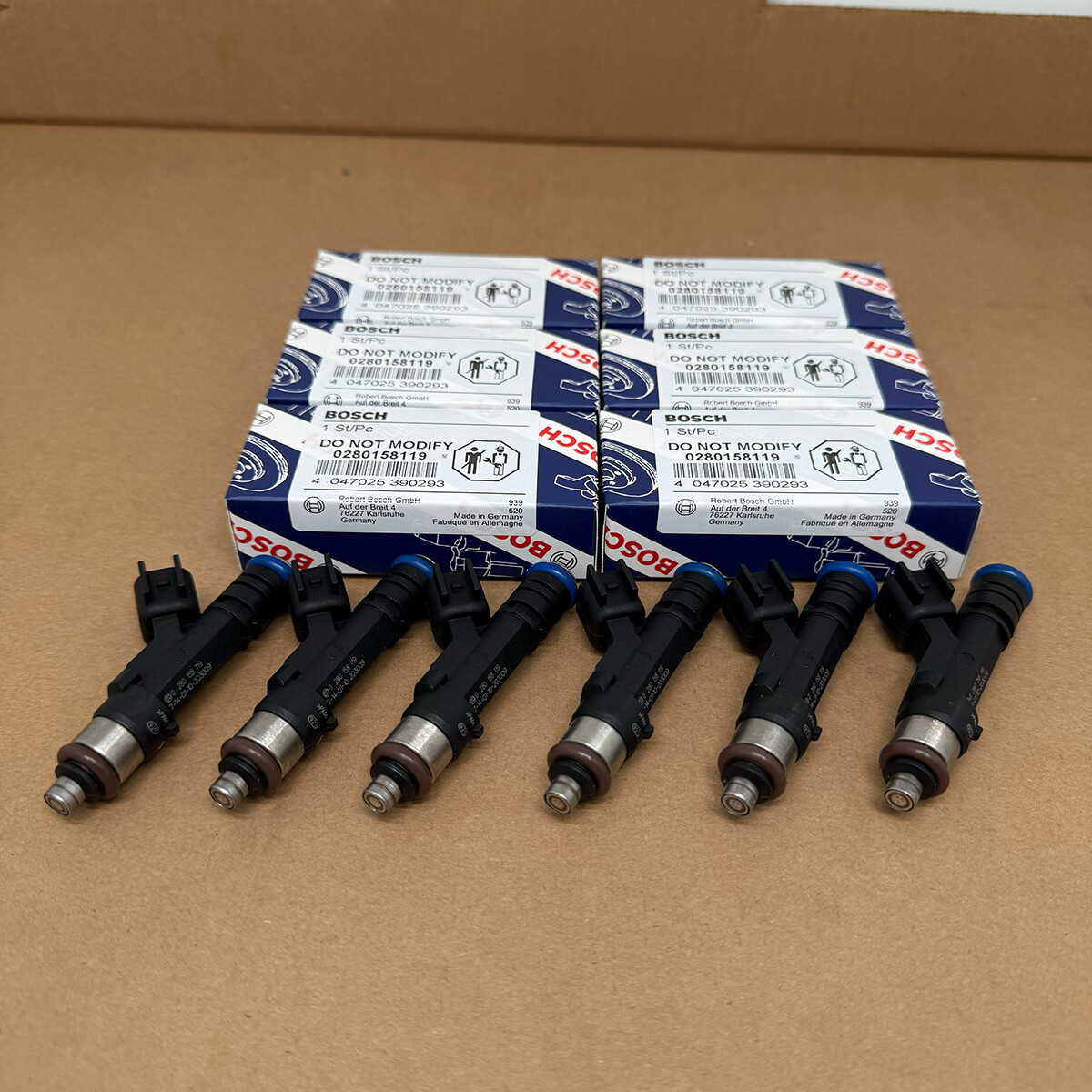 6x Genuine Bosch Fuel Injector for 07-10 Jeep Wrangler Chrysler 3.3L 3.8L