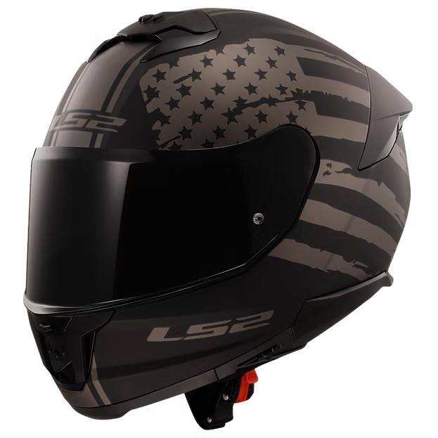 LS2 Adult's Stream II America Helmet W/ SunShield - Matte Black Size Medium LS2 Adult's Stream II America Helmet W/ SunShield - Matte Black Size Medium