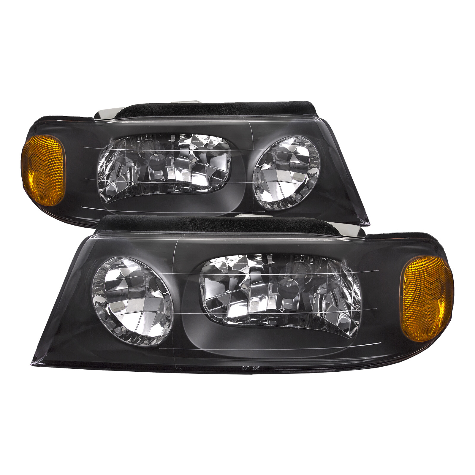 Headlights For 98-02 Lincoln Navigator Black Left Right Headlamp Assembly