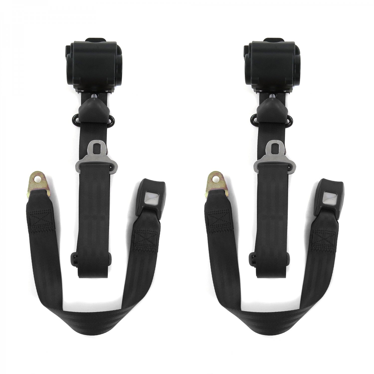 Ford 1933 - 1934  Model C  Standard 3pt Black Retractable Bucket Seat Belt Kit -