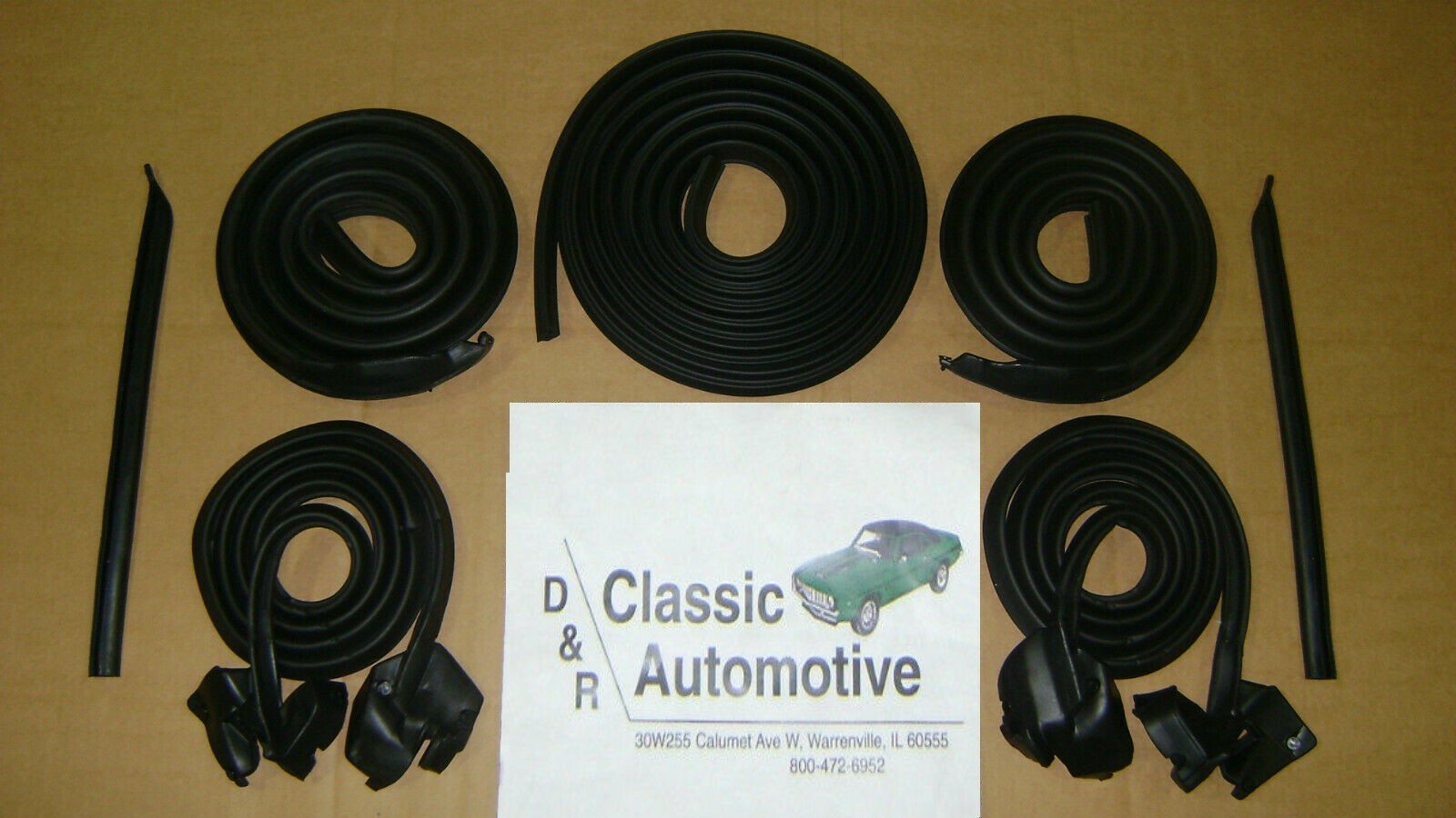 1969-72 Chevelle Weatherstrip 9pc Door Roof Rail Trunk Vertical Qtr Window UJamb