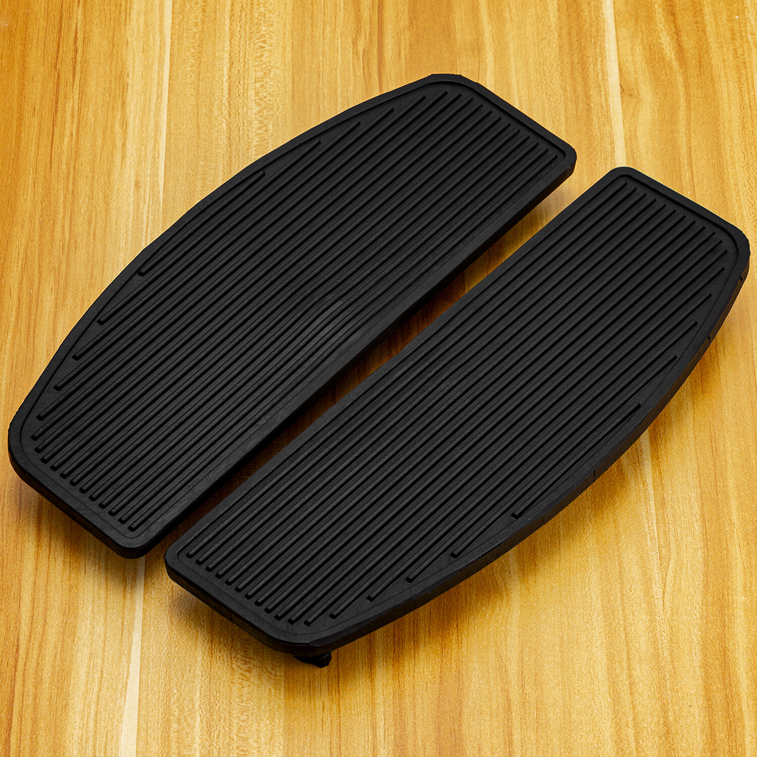 Pair Driver Front Rubber Insert Floorboards Pads For Harley Electra Road Glide