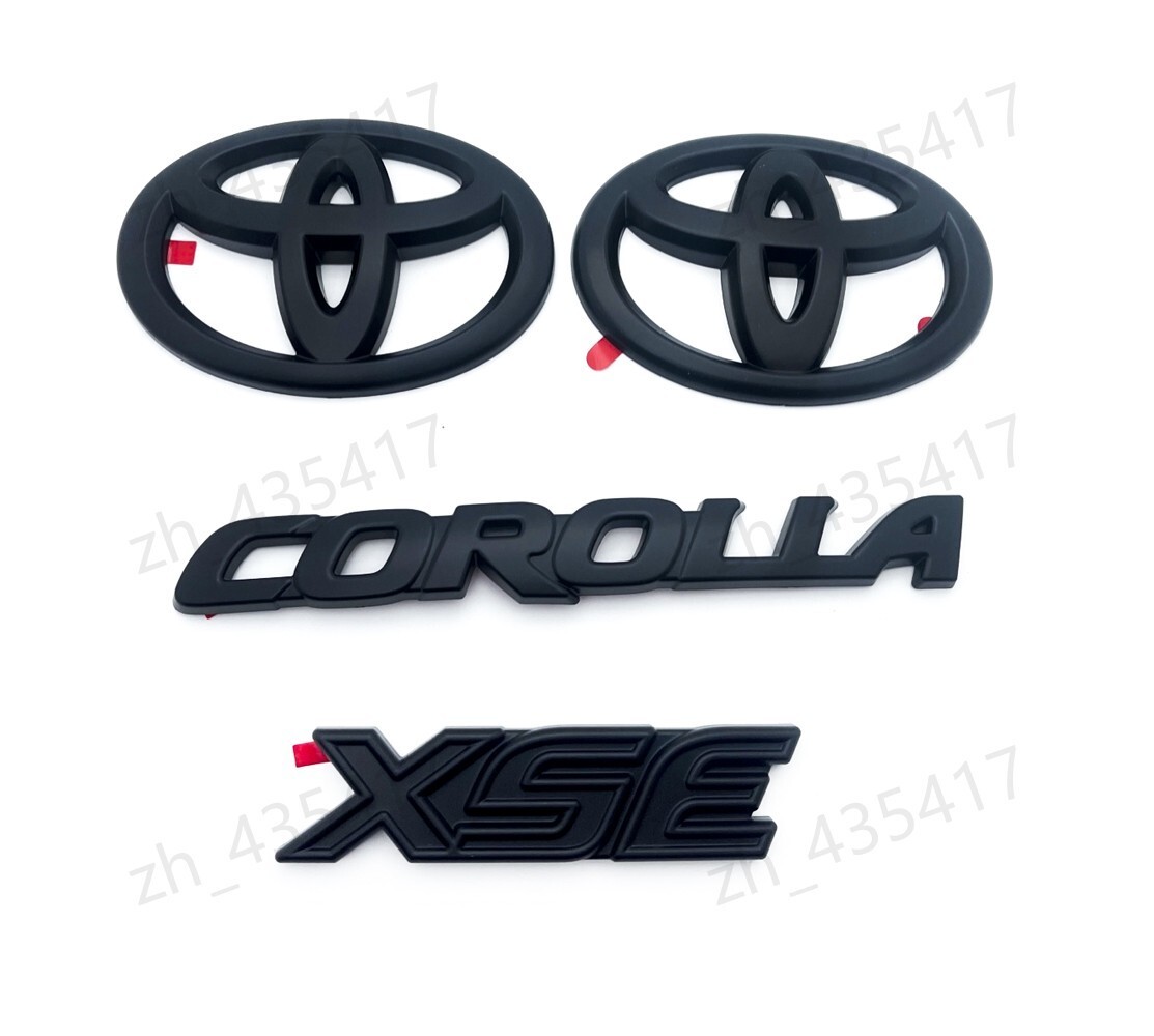 NEW Matte Black out OVERLAY EMBLEM Fit 2020-24 TOYOTA COROLLA XSE SEDAN ONLY