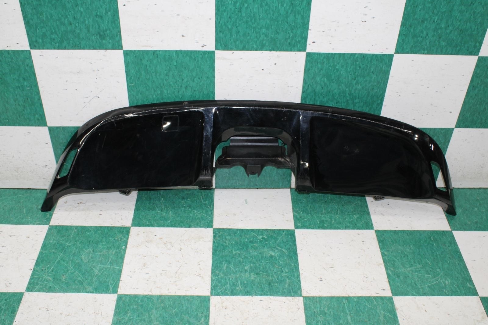 ⚠️DMG⚠️ 14-20 F-Type Black Painted Rear Bumper Lower Valance Panel Diffuser OE