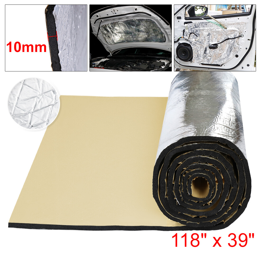 394mil 32.29sqft Car Engine  Heat Sound Deadener Insulation Mat 118\
