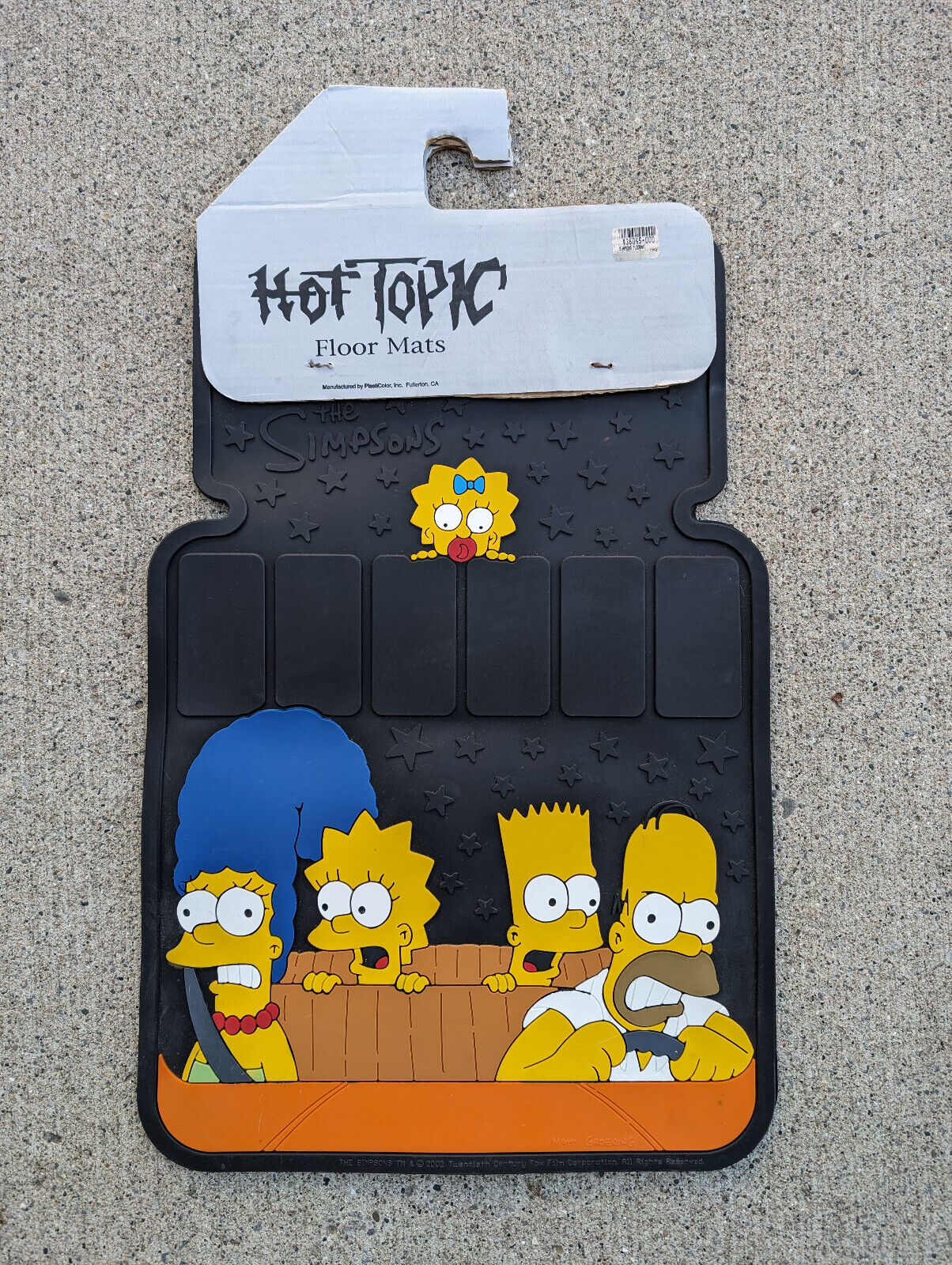The Simpsons RARE Set of 2 Front Rubber Floor Mats for Car from 2002 Brand New