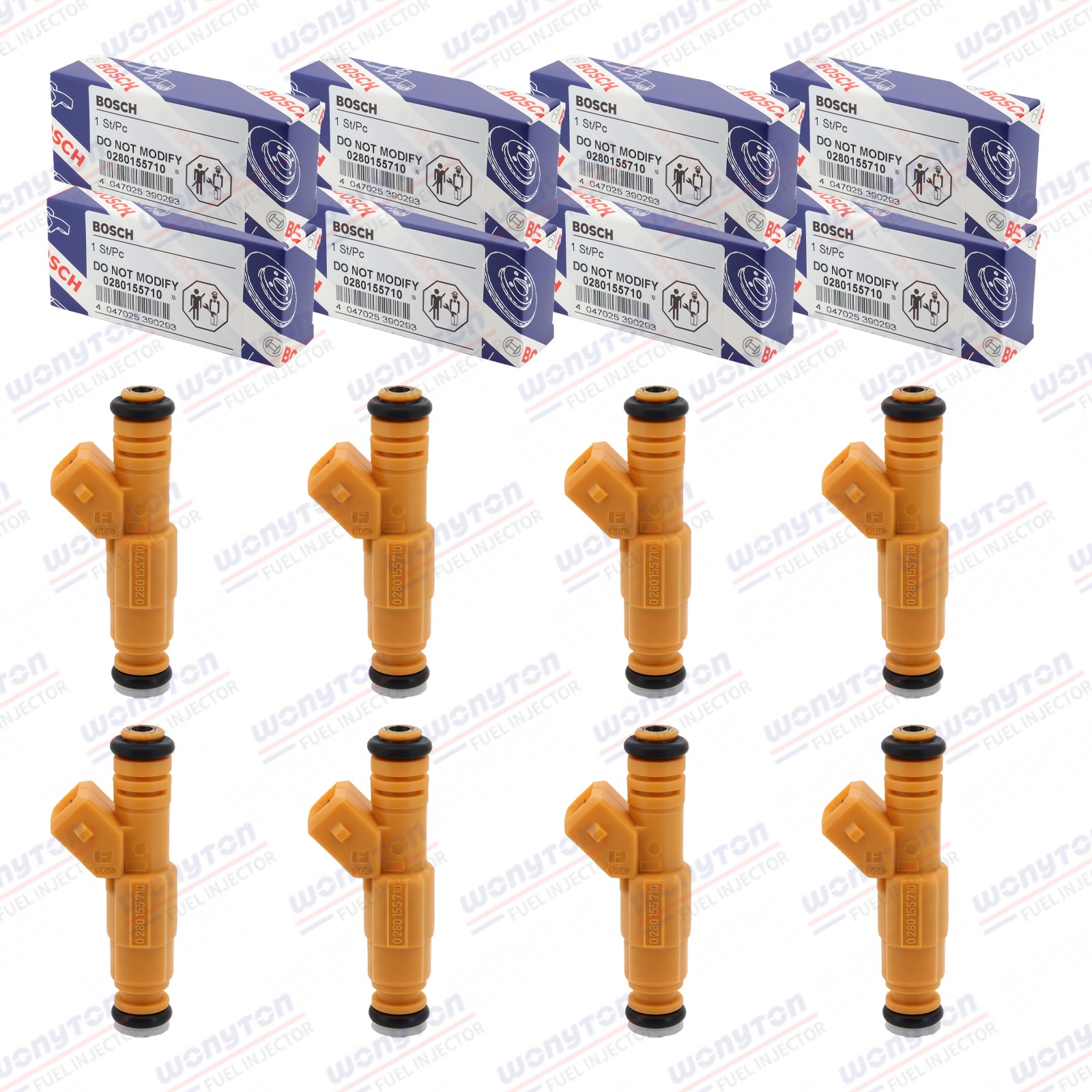 OEM Bosch 8 FUEL INJECTORS 0280155710 FOR 1994-1998 Lincoln Mercury Ford 4.6 5.0