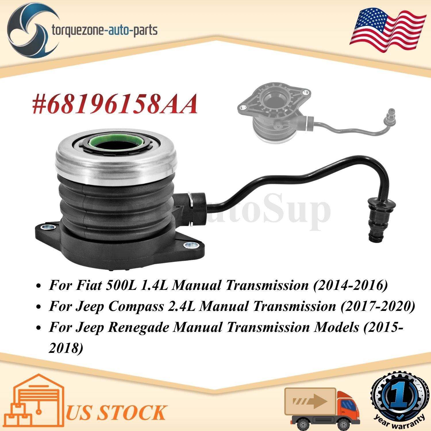 Clutch Release Bearing For Fiat 500L 2014-2016 Jeep Compass 2017-2020 68196158AA
