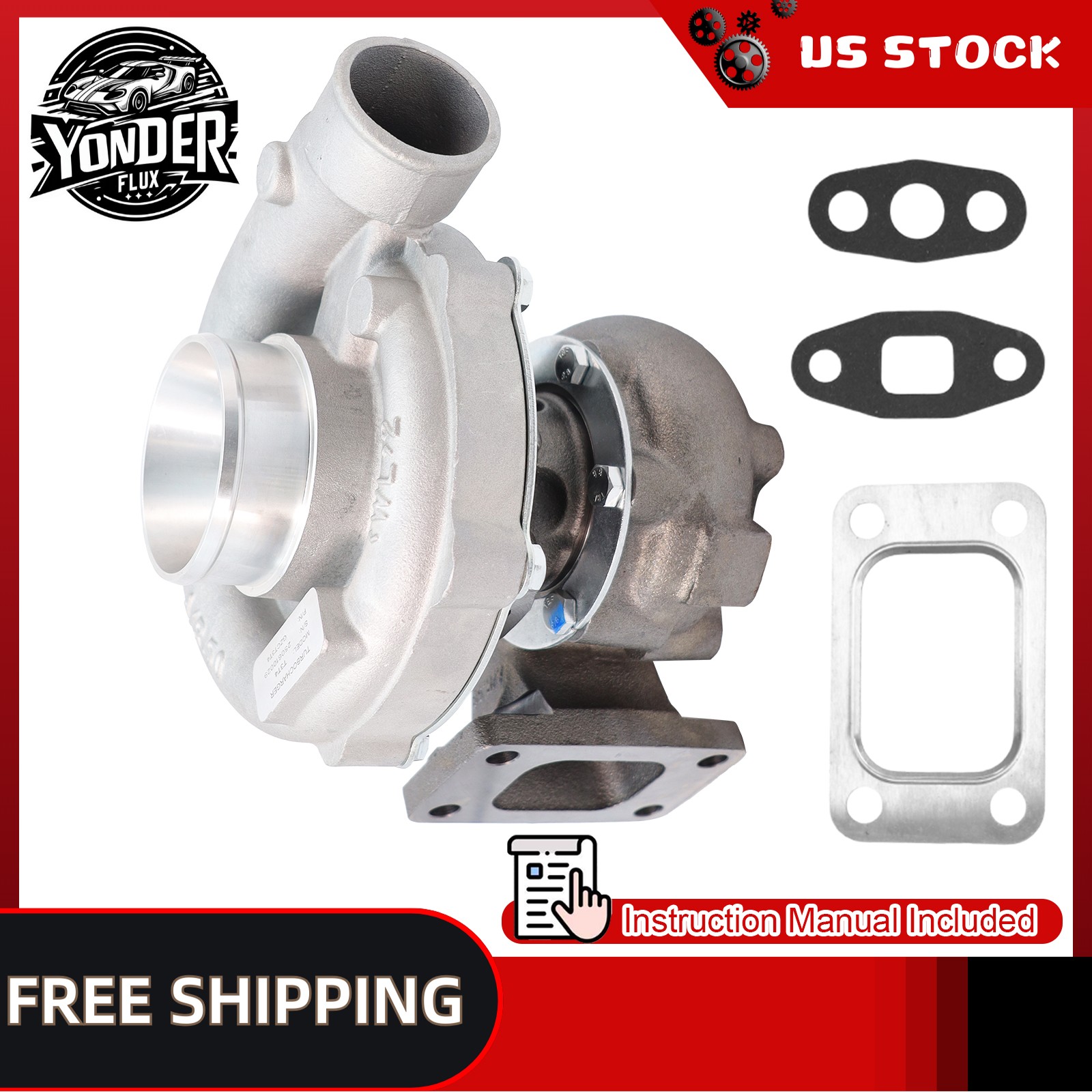 For TO4E T3/T4  .48 A/R.50 TRIM TURBINE 5 BOLT FLANGE TURBOCHARGER TURBO CHARGER