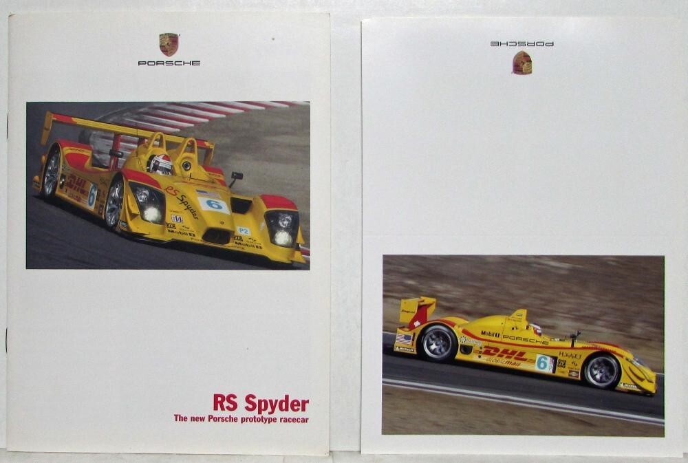 2006 Porsche RS Spyder Promotional Brochure with ALMS Championship Dates Card 2006 Porsche RS Spyder Promotional Brochure with ALMS Championship Dates Card