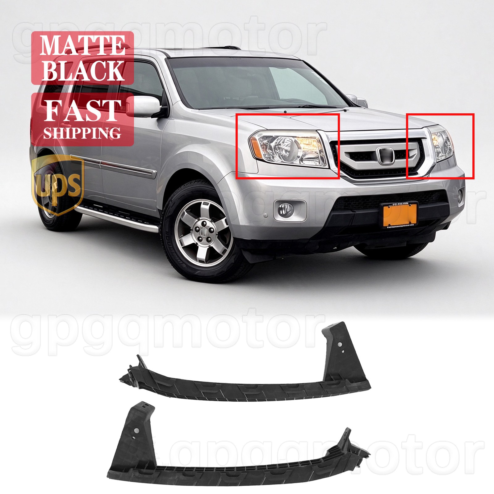 2X Left+Right Side Headlight Bracket Mounting Support For Honda Pilot 2009-2015