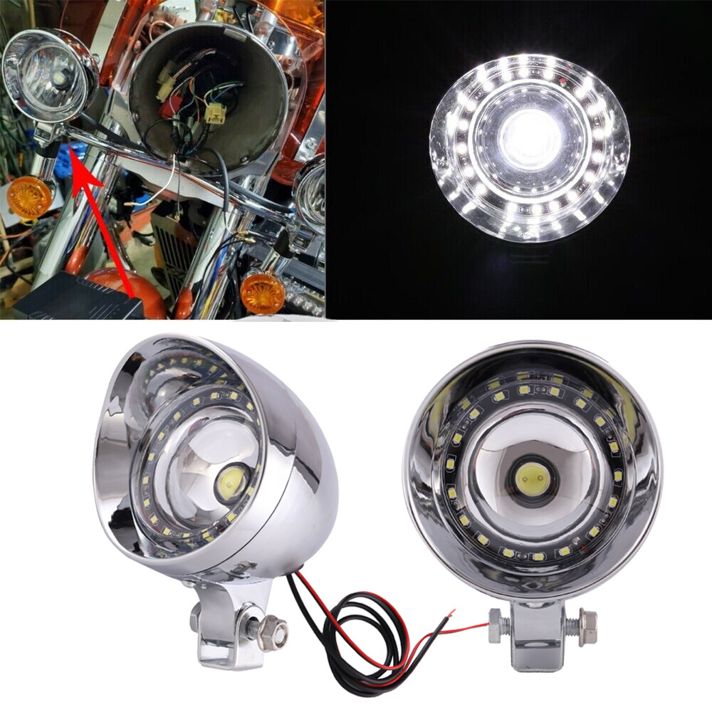 2x Passing Driving Auxiliary lights for Honda VTX 1300 1800 TYPE C R S N RETRO