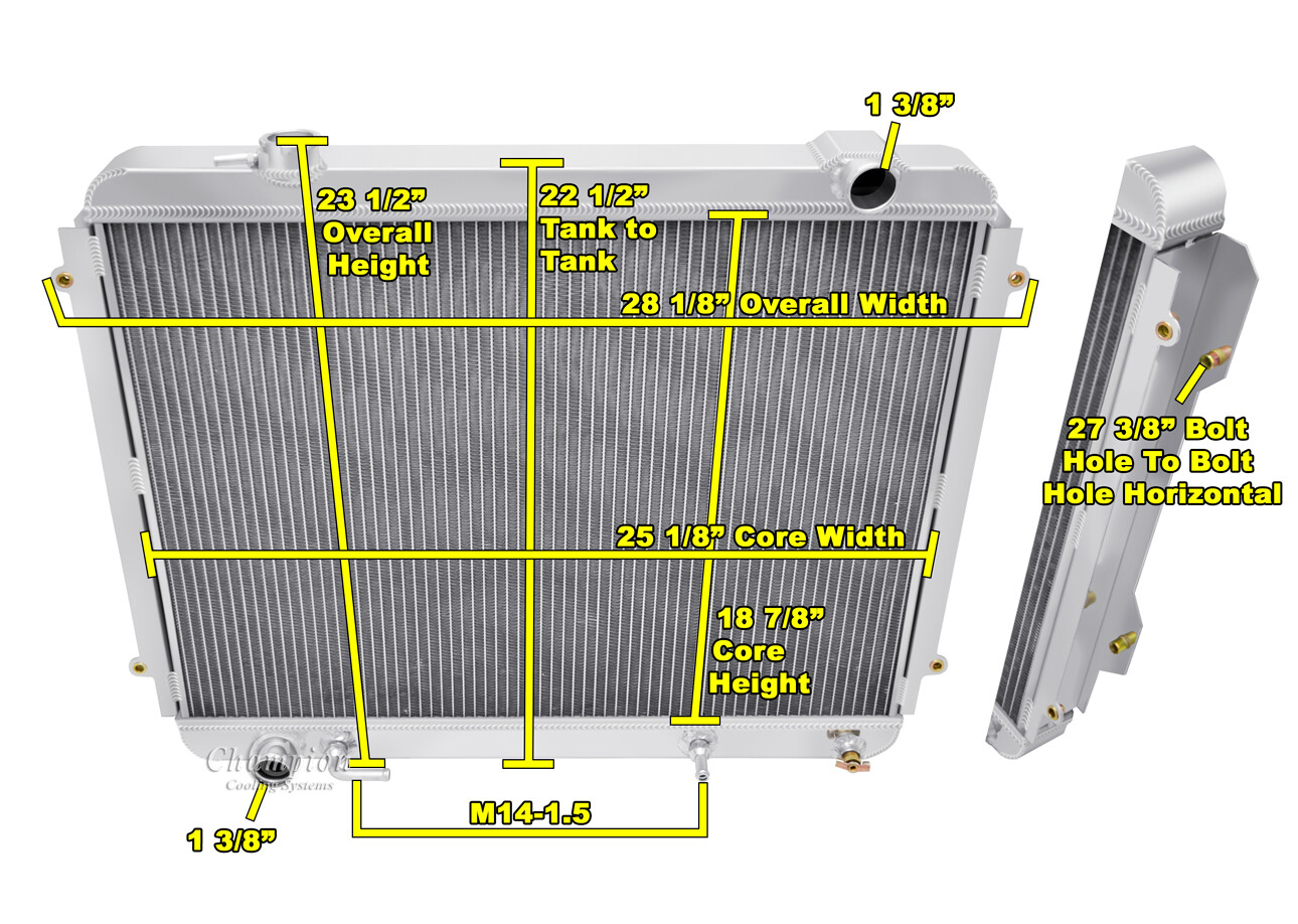 3 Row Alliant Champion Radiator for 1995 - 2004 Toyota Tacoma #CC1778 2WD