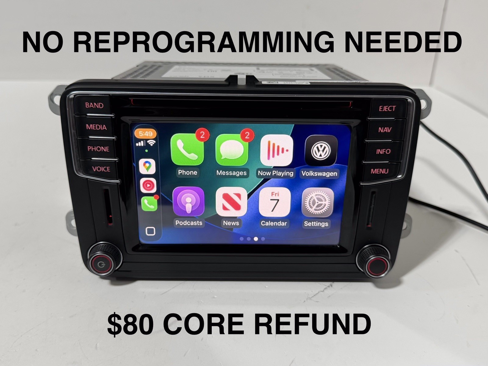UNLOCKED 2016-2019 VW JETTA PASSAT  TIGUAN CC GPS RADIO DISPLAY OEM NAV CARPLAY