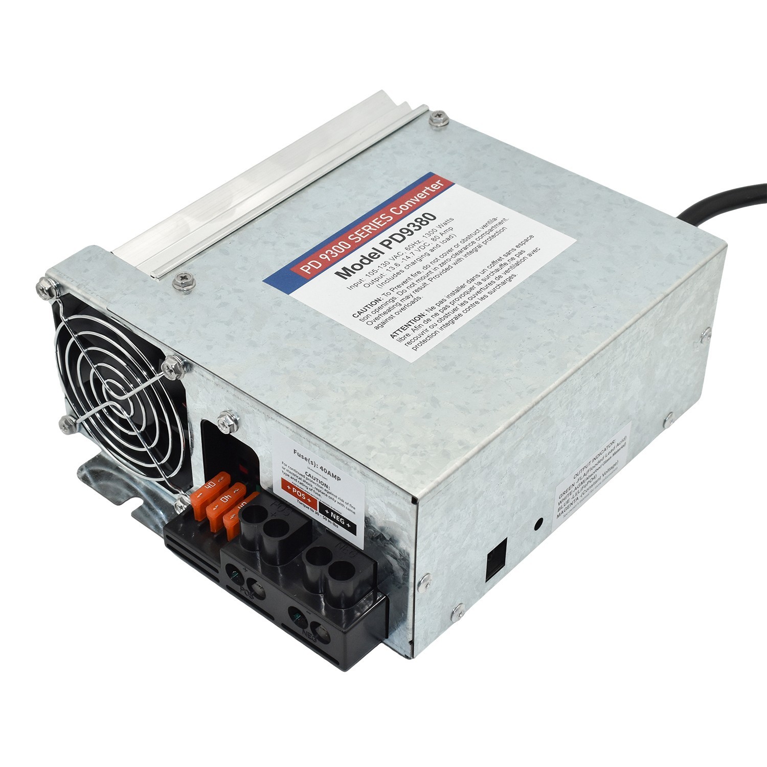 80 Amp RV Power Converter with Charge Wizard Replace for PD9380 PD9300 Series