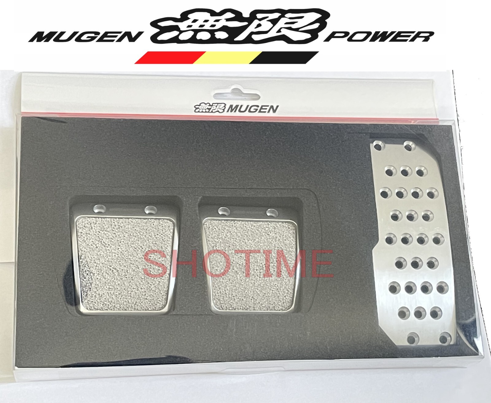 MUGEN SPORTS Gas Brake Clutch Pedal Pad Set(Fit HONDA 96-00 CIVIC EK4 EK9 TYPE-R