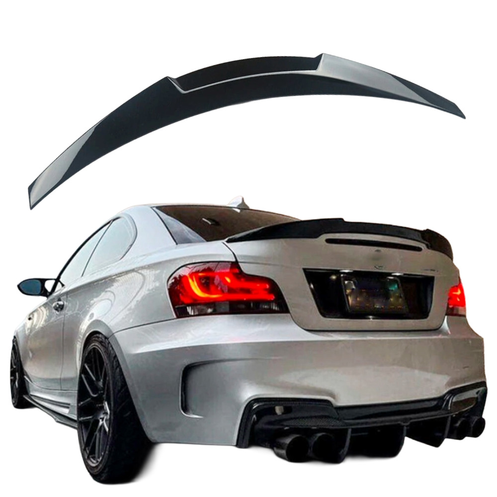 Fit 2007-2013 BMW E82 E88 1-Series Gloss Black M4 Style Rear Trunk Spoiler Wing Fit 2007-2013 BMW E82 E88 1-Series Gloss Black M4 Style Rear Trunk Spoiler Wing
