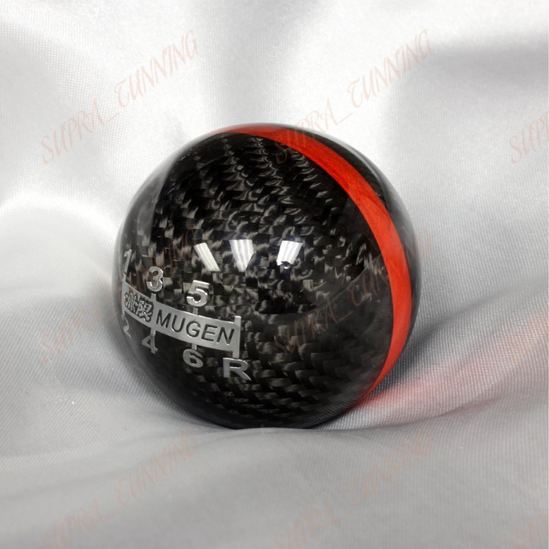Shift Knob Black Carbon Fiber JDM Racing Mugen S2000 Civic EVO WRX STI 6 Speed