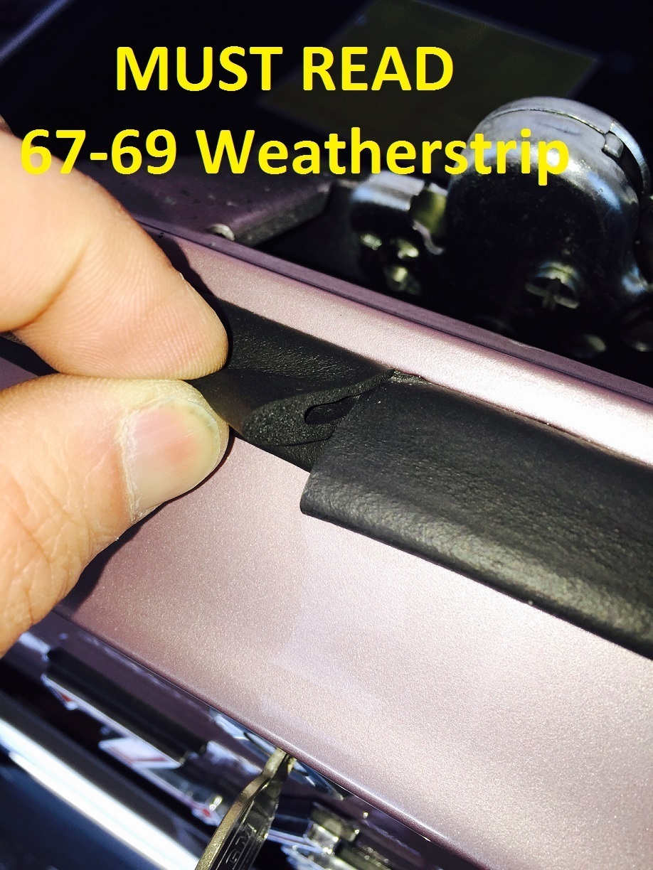 67-69 Camaro Trunk Weatherstrip Gasket Seal Correct Concours A MUST READ