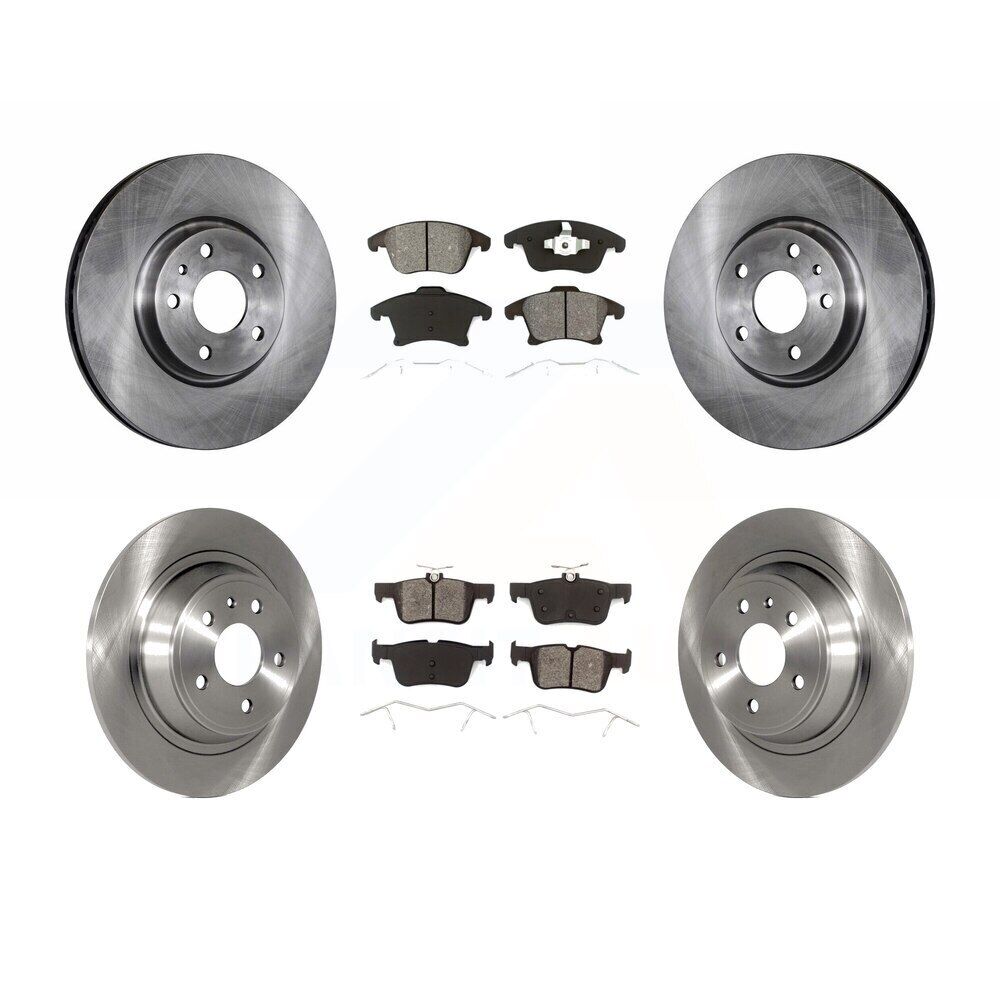 K8S Front Rear Disc Rotors & Metallic Brake Pads for Ford Fusion Lincoln MKZ