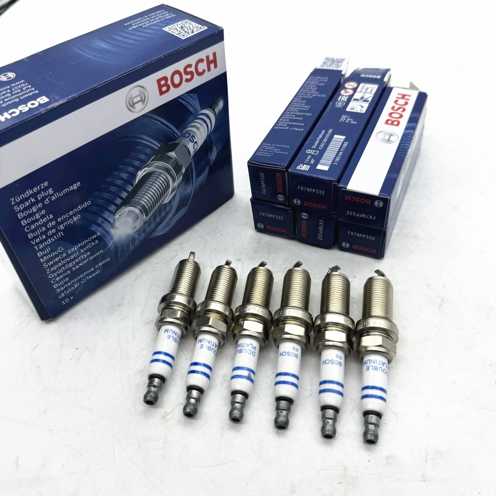 OEM 6PCS Spark Plugs Platinum 12122158253 For Bosch BMW X5 E60 E83 E85 E90 USA