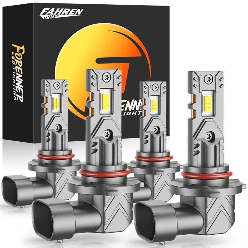 FAHREN 9005+9006 LED Bulb Kit High/Low Beam 300000LM Ultra Cold White Brighte 4X