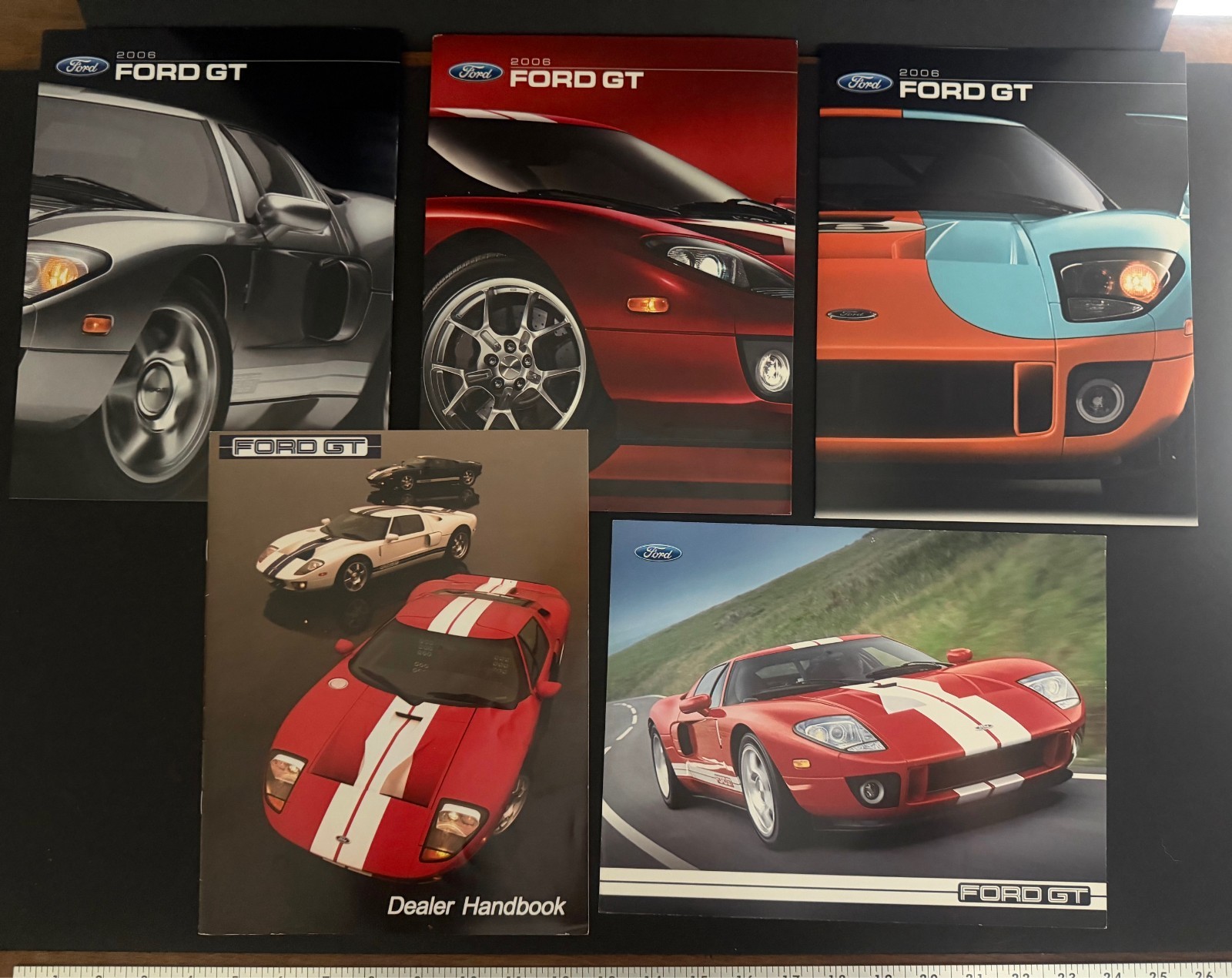 COMPLETE 2005 2006 FORD GT DEALER HANDBOOK, POST CARD AND BROCHURES GT40 LEMANS