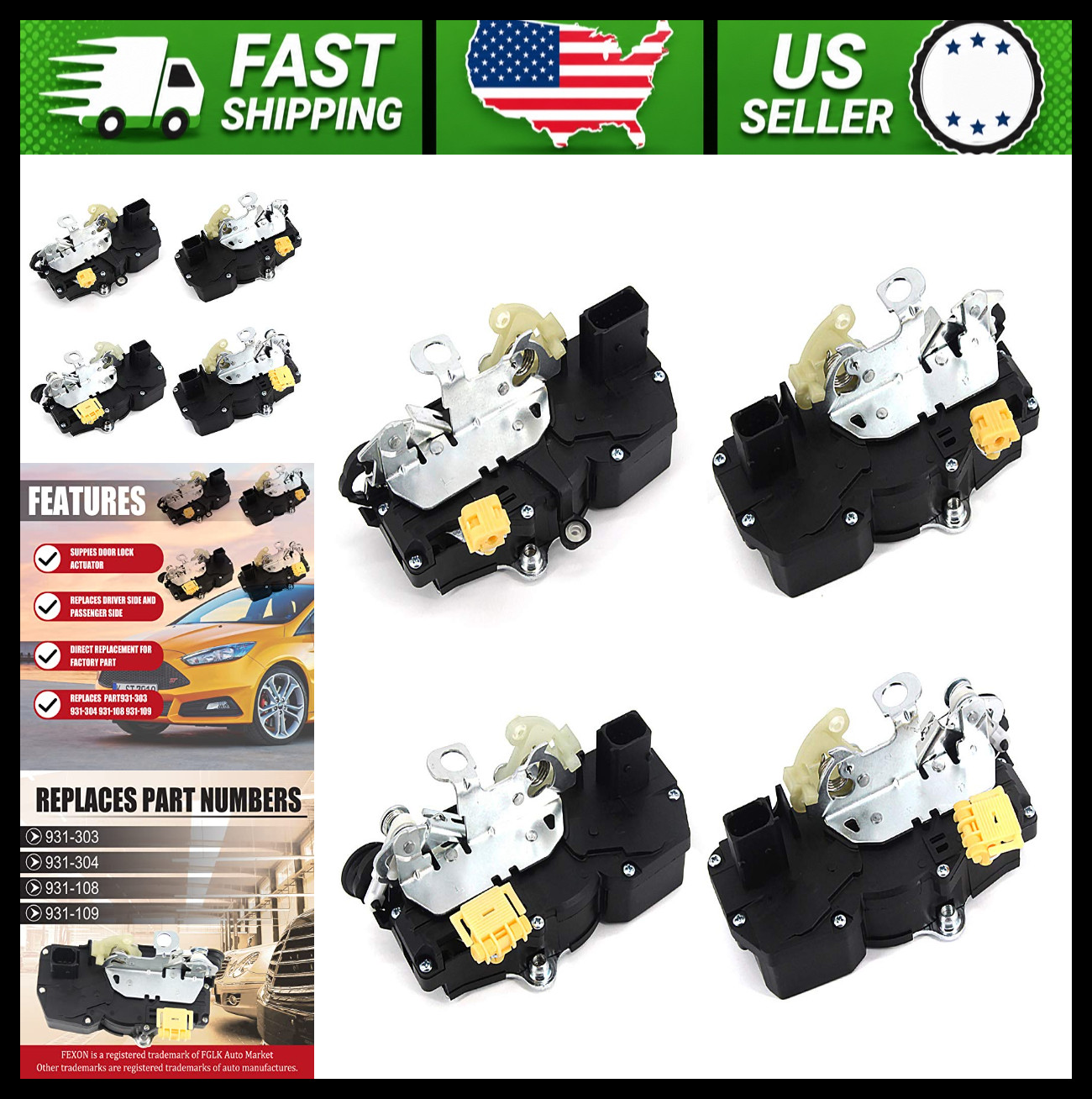 4pc Door Lock Actuator Set for Chevy Silverado Tahoe Suburban GMC Sierra Yukon 4pc Door Lock Actuator Set for Chevy Silverado Tahoe Suburban GMC Sierra Yukon