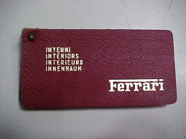 Ferrari Connolly Leather Swatch Samples_GENUINE_Vintage Factory Ferrari
