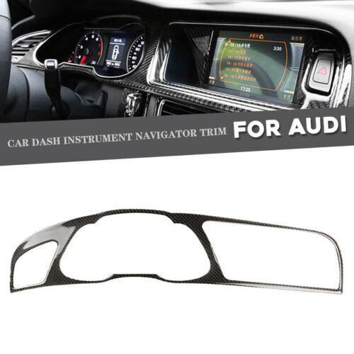 Real Carbon Fiber Interior Dash Instrument Navigator Trim For Audi A4 A5 13-16