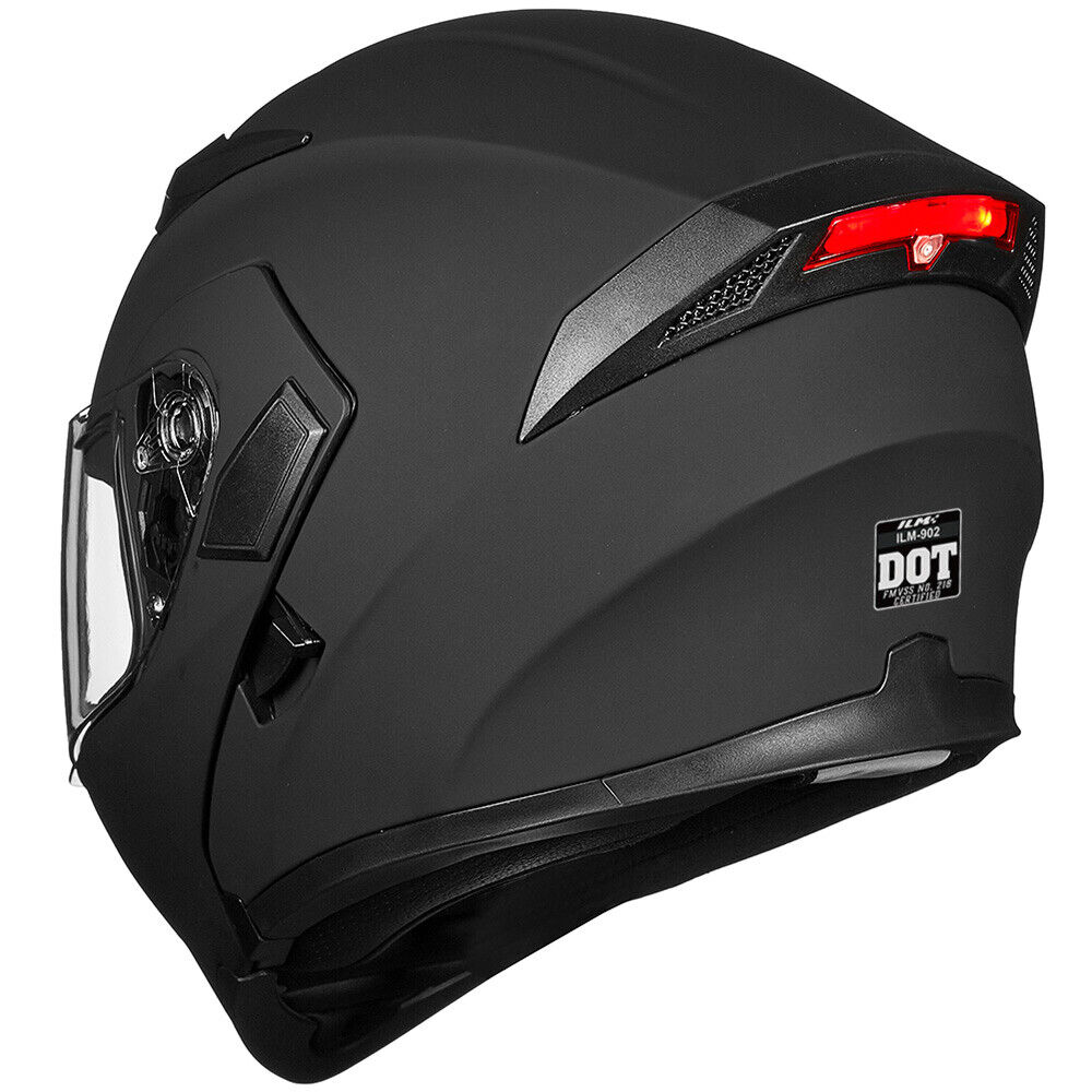 ILM Seller Refurbish Flip up Modular Full Face Motorcycle Helmet 2 Visor LED DOT