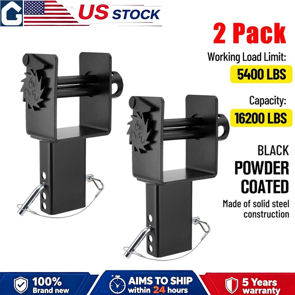 2Pcs Trailer Stake Pocket Winch Steel Utility 16200 lbs Capacity & 5400 Lbs WLL