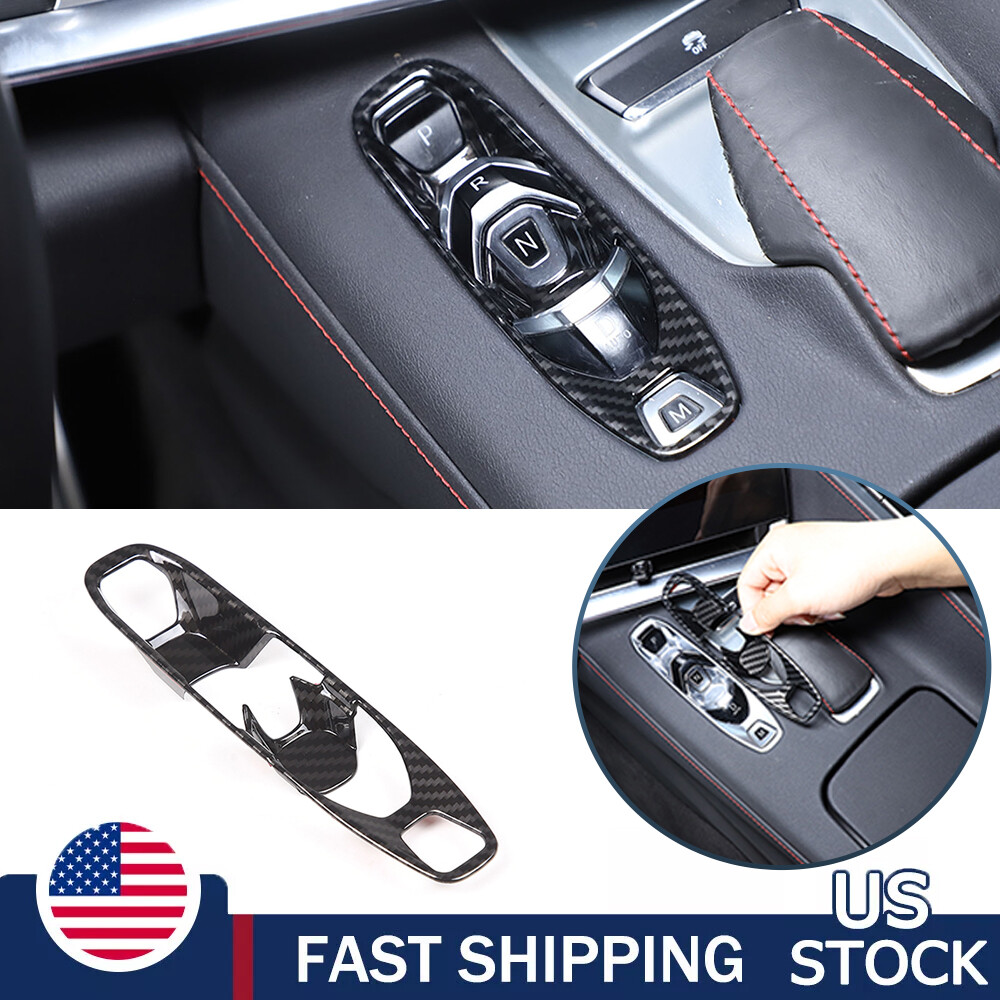 ABS Carbon fiber Center Console Gear Shift Panel trim for Corvette C8 2020-24 US