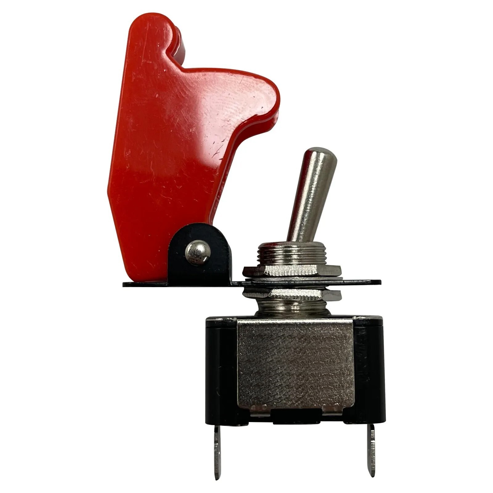 Heavy Duty On Off Metal Toggle Switch 10A 12V & Red Switch Flip Up Cover