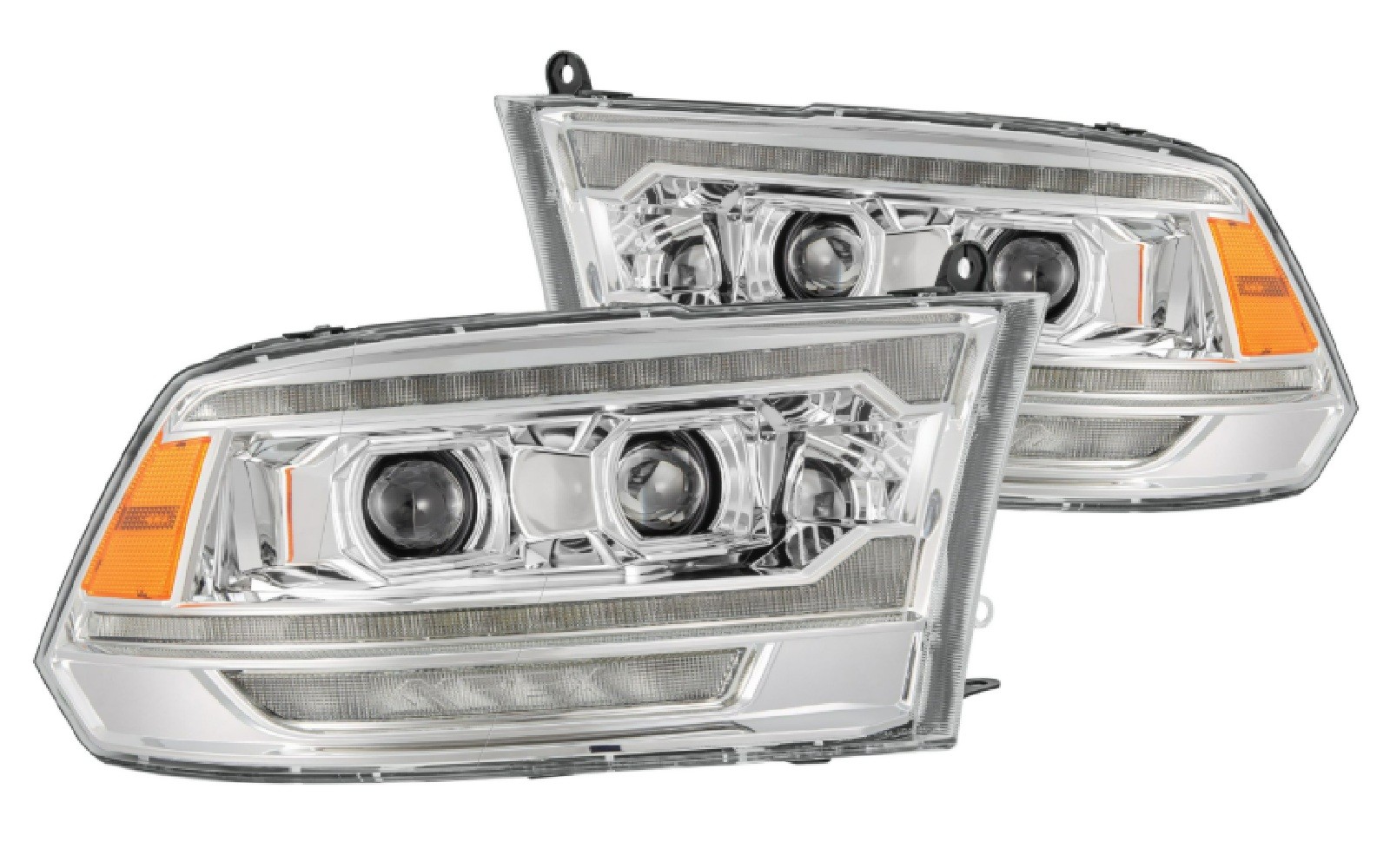 AlphaRex PRO-Series Chrome Headlights for 2010-2018 Ram 1500/2500/3500/4500/5500