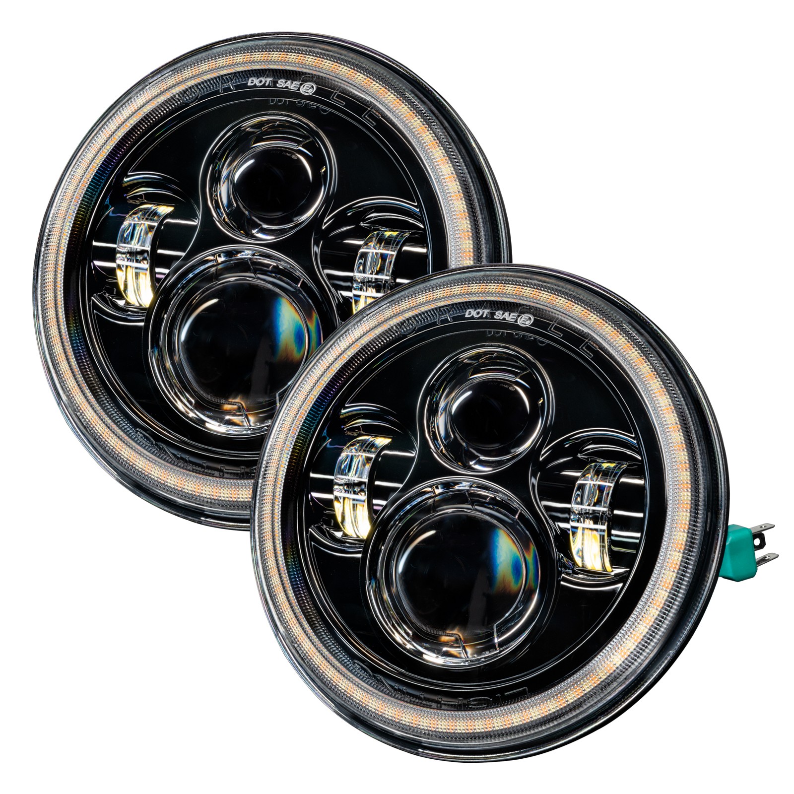 Oracle 5769-123 Switchback LED Halo Headlights for 07-18 Jeep Wrangler JK