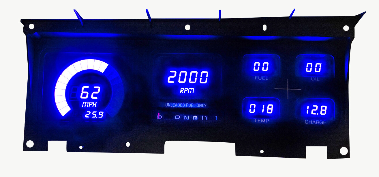 1980-86 Ford Truck Digital Dash Panel BLUE LED Gauges Lifetime Warranty