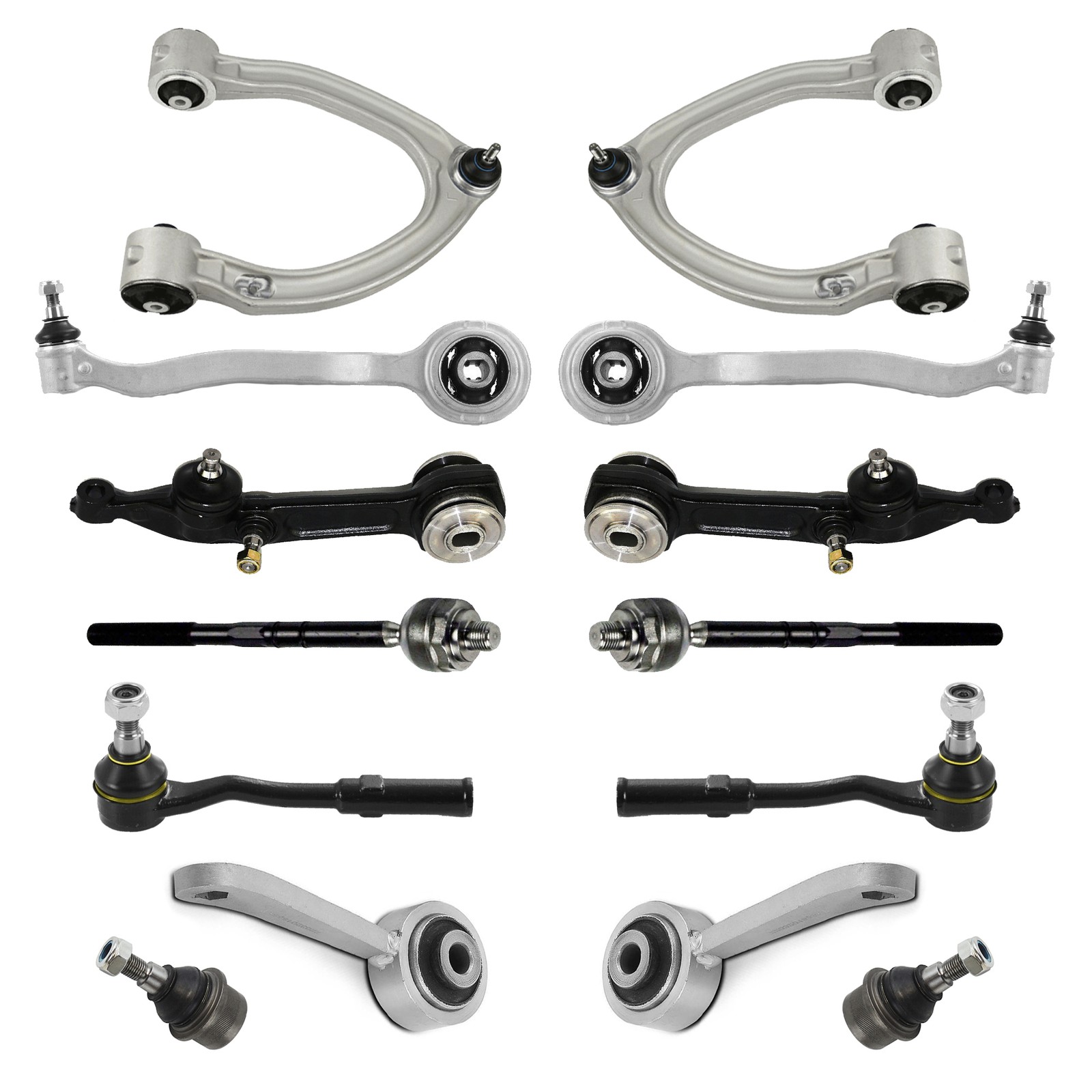 Front Control Arm w/Ball Joint Tie Rod Sway Bar Link Kit for Benz W220 S350 S430