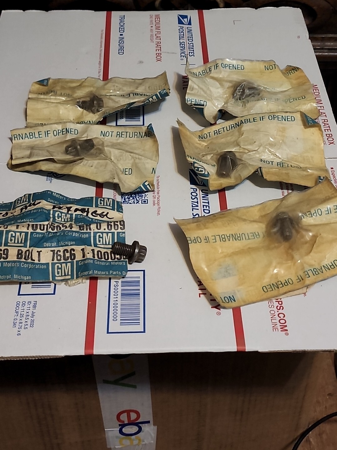 GM NOS 1976-1980 CADILLAC BUICK 8CYL Bolts, Engine Flywheel M10 X 1.5 X 16 X6 