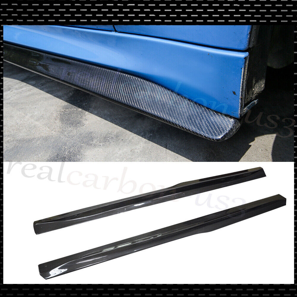 For 2014+ BMW F80 F82 F83 M3 M4 PSM Style Carbon Fiber Side Skirt Extension Lip